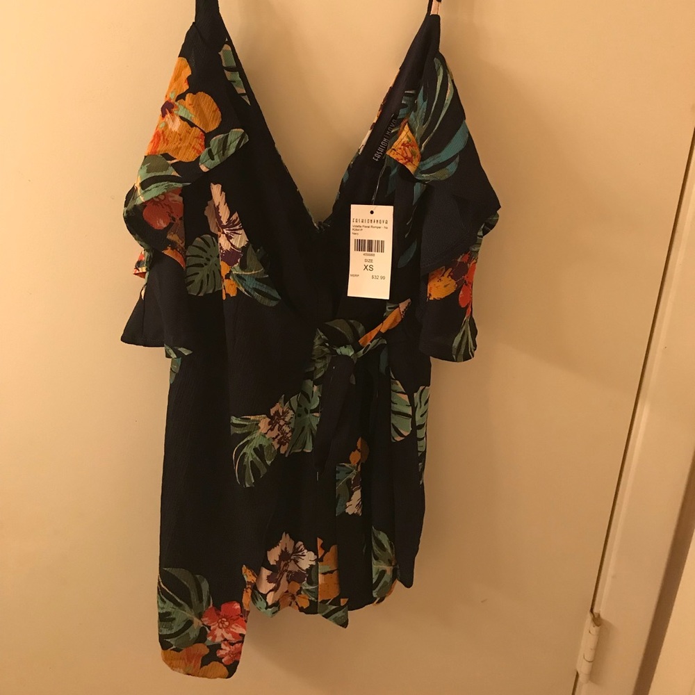 Vidette Floral Romper - Navy - XS - Picture 1 of 8